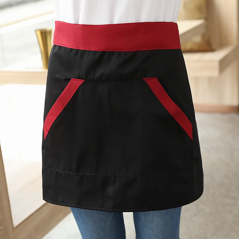 Half Length Apron Texture Apron Cotton Fresh Style Design Adults Cooking Baking workshopCleaning Handicrafts Cafes Floral A