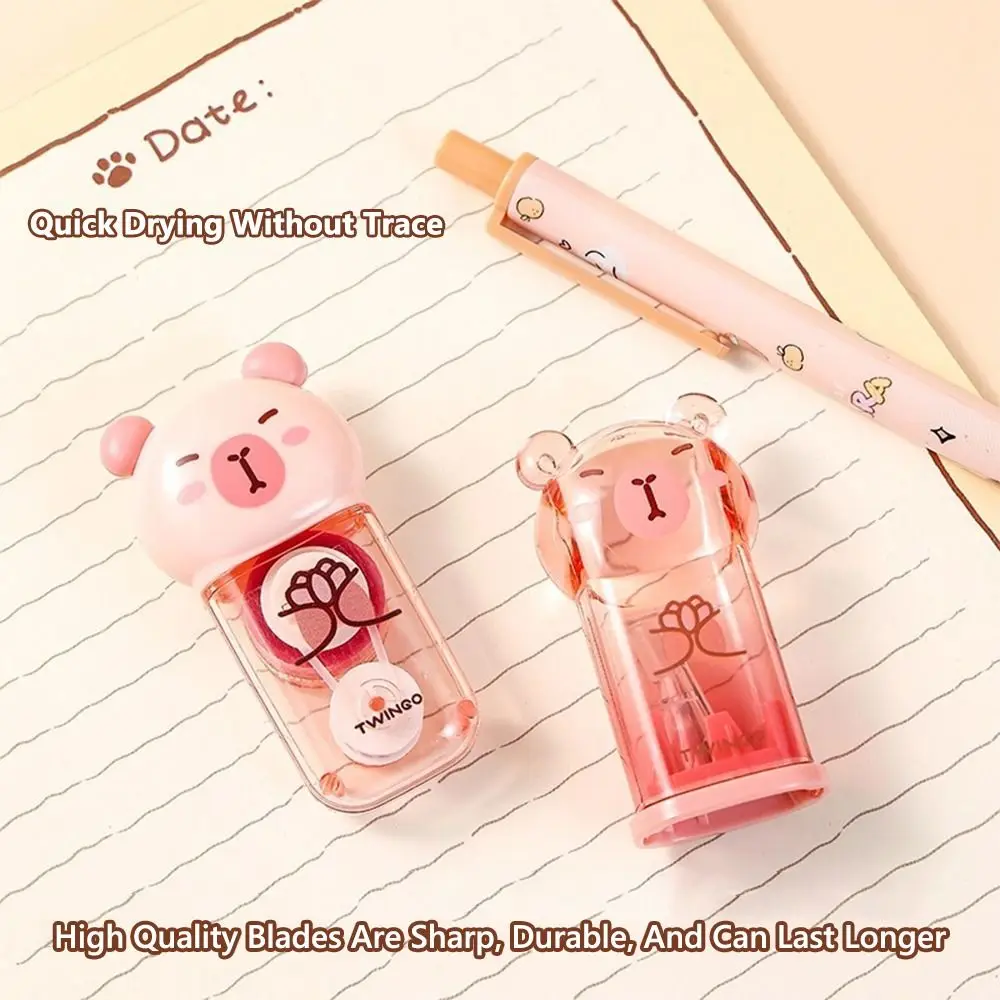 

Высококачественный набор канцелярских принадлежностей 8-в-1, капибара с пеналом, клейкая лента, липкая заметка, школьный офис