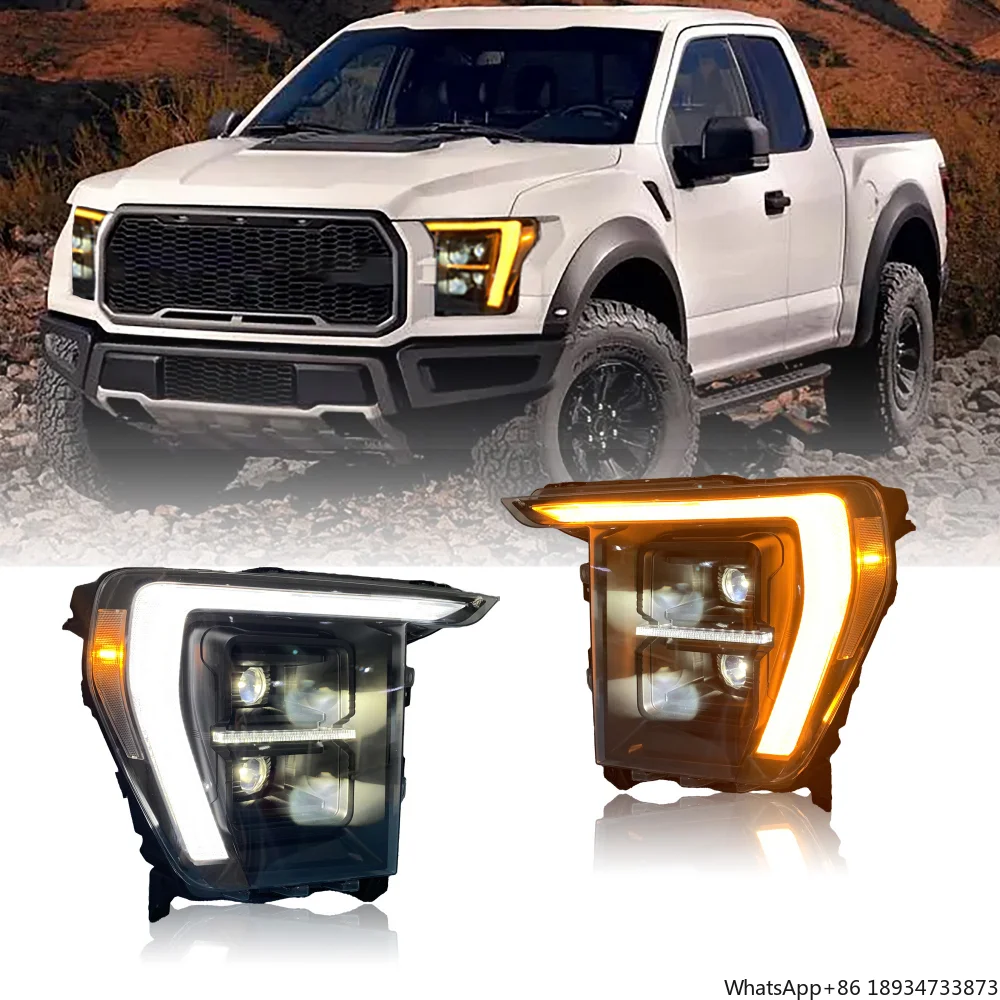 DK motion Full LED Car Headlamp For Ford F-150 Raptor F150 2020-2023 Car Accessories Front Lights Front Lamp