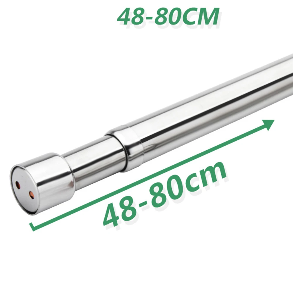 

Telescopic Clothes Rod Extendable Closet Hanger Wardrobe Hanging Rail Adjustable Length for Closet Storage Organization