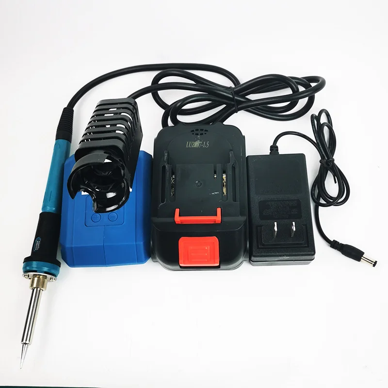 60W 300-510 ℃   温度調節可能な内部加熱式936M電気はんだごてツール、デジタルディスプレイ付き、ブルー、マキタバッテリー対応