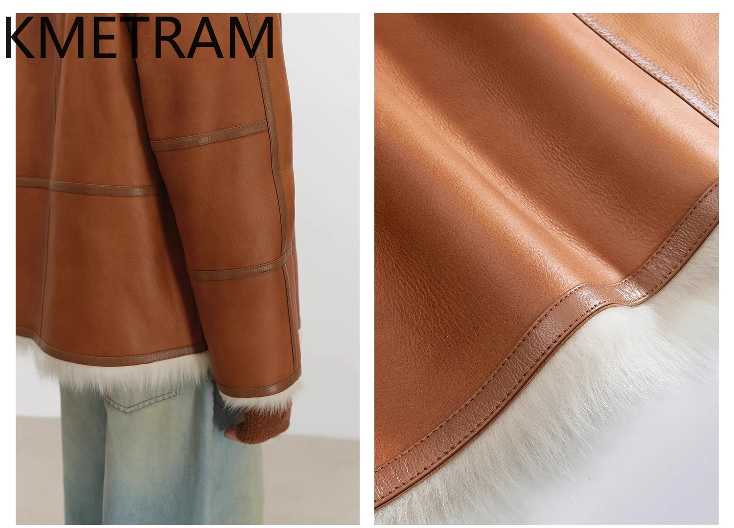 Natural Tuscany Wool Sheepskin Double Faced Fur Jacket Woman Luxury Reversible Real Fur Coat Winter Clothes Furry Jackets 2025