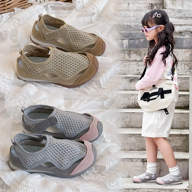

Children Sports Sandals Kids Mesh Breathable Summer Shoes Soft Anti Slip Casual Beach Sandals for Boys Girls Outdoor Walking