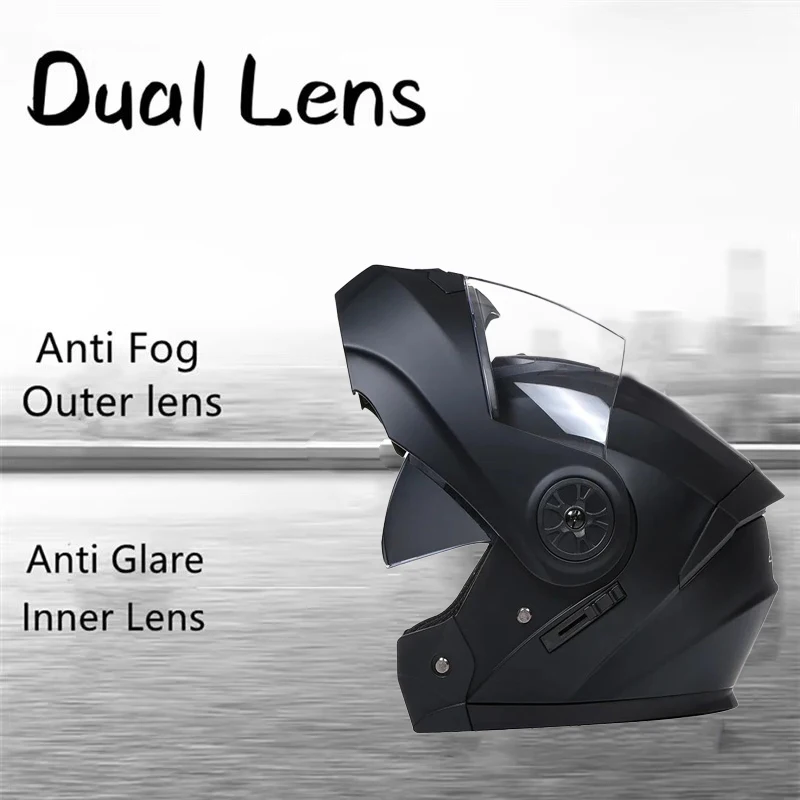 الوجه حتى وحدات خوذات الدرجات البخارية ABS الغلاف الخارجي مع قناع مزدوج موتوكروس خوذة DOT المعتمدة بالسعة موتوكروس #2