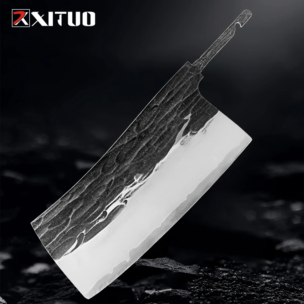 

XITUO китайский кухонный нож-тесак, пустой супер острый кованый 3-слойный композитный стальной нож ручной работы 9CR18, материал для самостоятельного изготовления