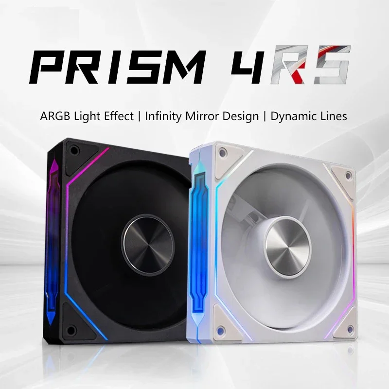 Wentylator do obudowy komputera PRISM 4 RS 12 cm ARGB 4-pinowy cichy wentylator chłodzący 12 V Duża objętość powietrza 800-1600 obr./min