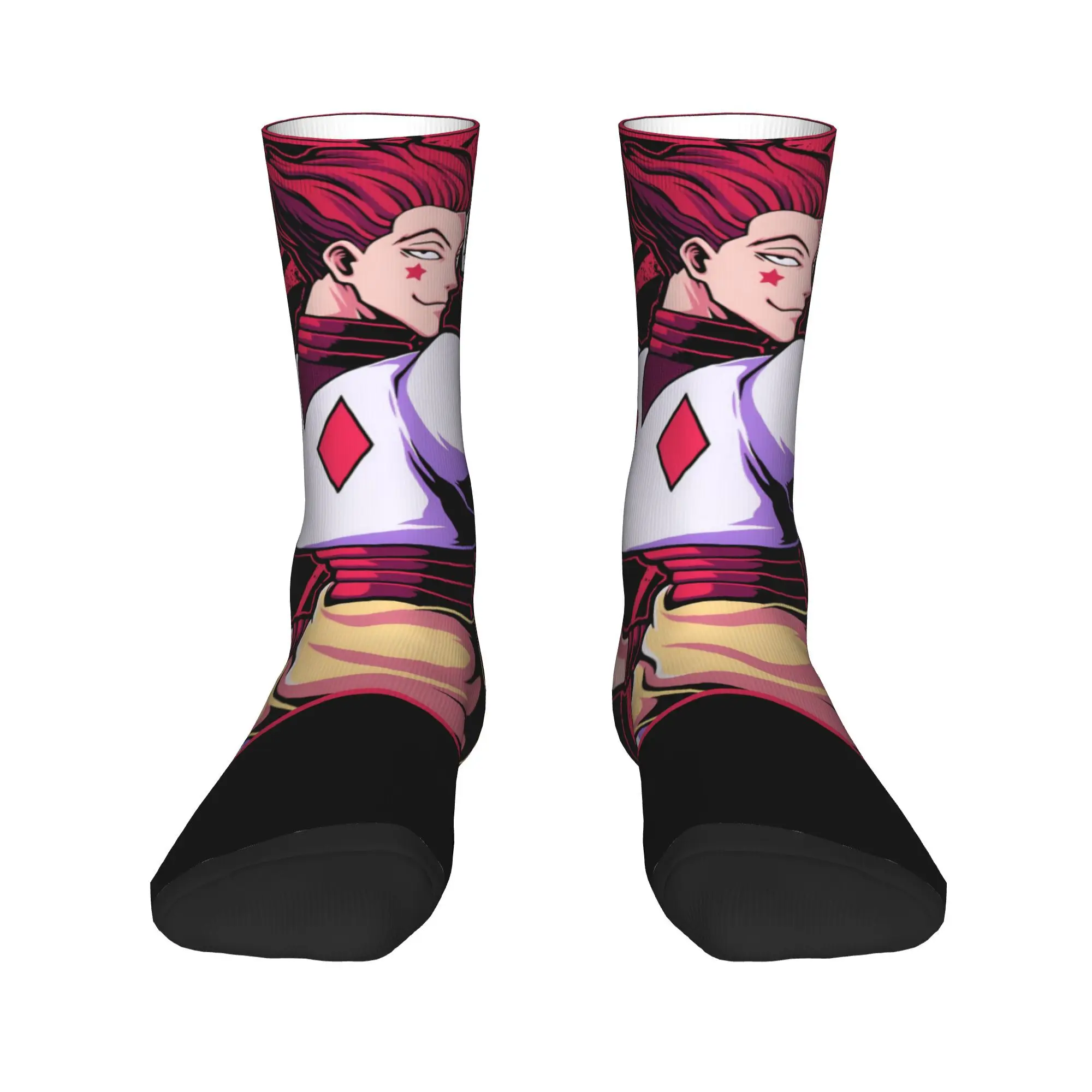 Hisoka Anime 양말 디자인 스타킹 미끄럼 방지 남여 남성 양말 편안한 가을 패션 사이클링 양말