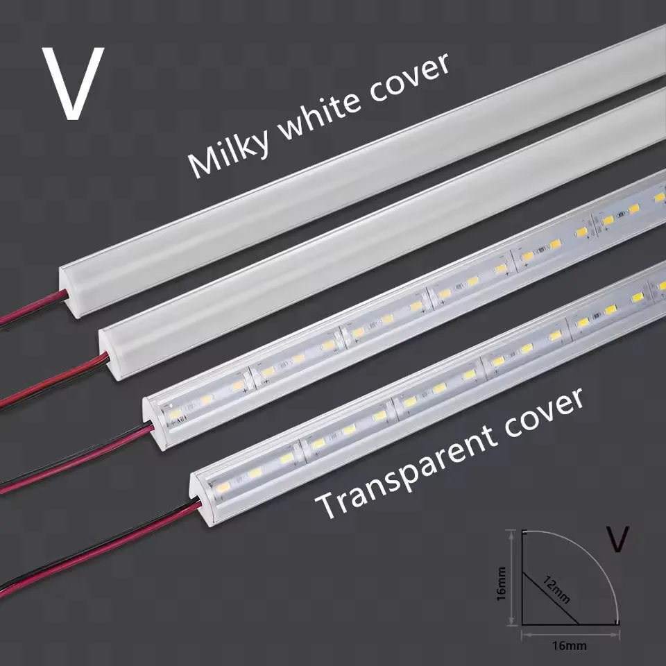 

LED Aluminum Profile led bar DC12V 50cm 5730 led light Strip polychrome Advanced texture For interior house Ceiling wall corner
