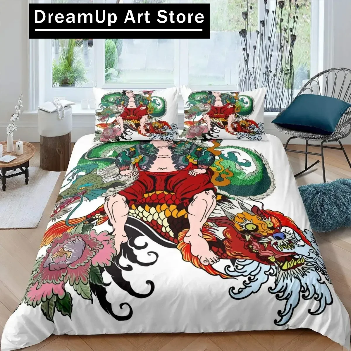 Tokyo Samurai Asian Japanese Bushido Culture Bedding Set Boys Girls Twin Queen Size Duvet Cover Pillowcase Bed Kids Adult