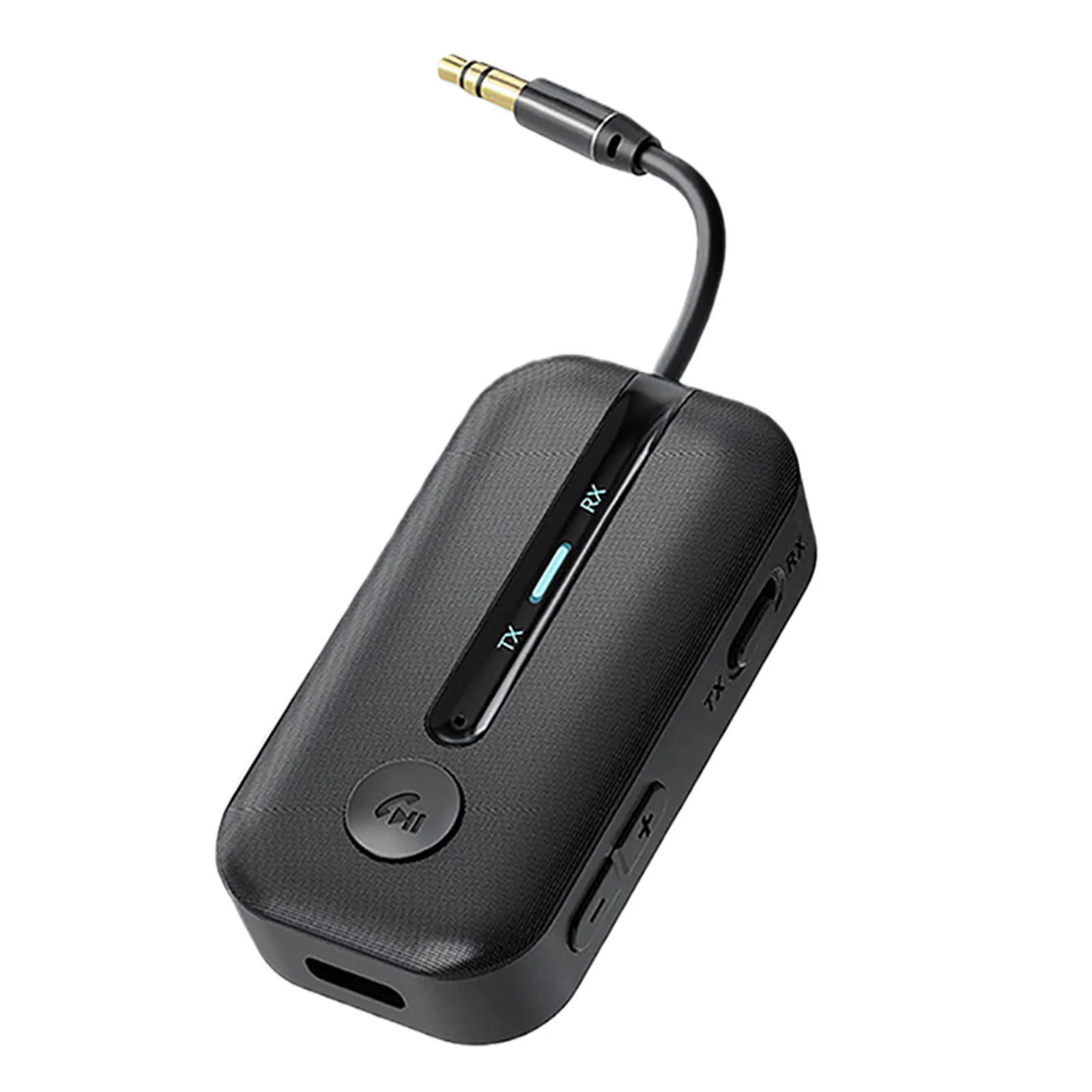BT 5.5 Transmitter Receiver 3.5mm AUX Jack Bluetooth-Compatible Audio Adapter Type-C Charging for TV Airplane Gym Home Stereo