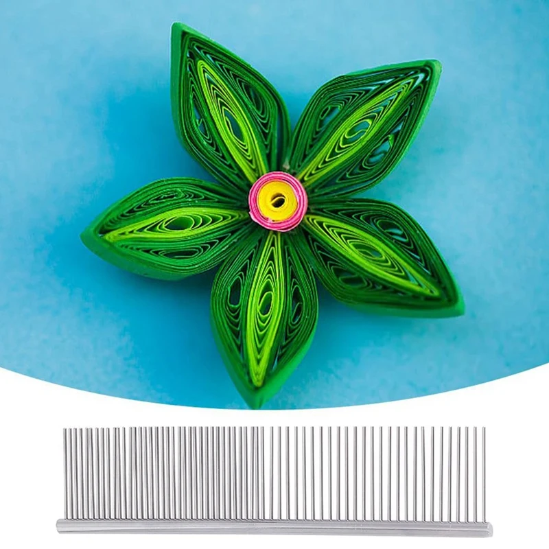 3 Sizes Paper Quilling Tool Comb Carding Holder Create Strip Loops Silver Stainless Steel Teeth Paper Quilling Tool-FABY