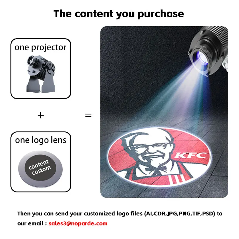 Outdoor Waterproof 160w Rotating Gobo Projector Custom Led Advertising Image Sign Far Distance Logo Light Projector