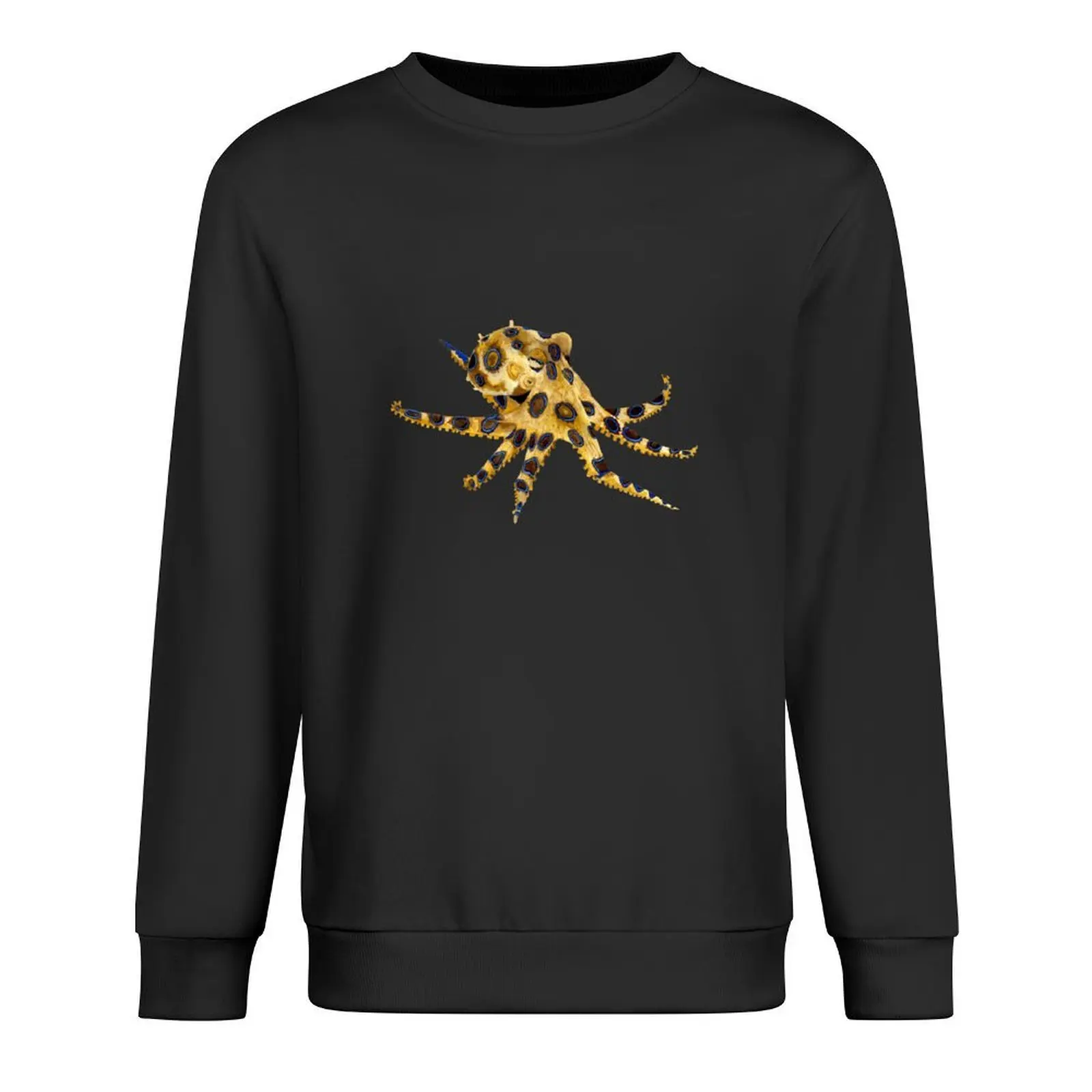 

GREATER BLUE RINGED OCTOPUS-Hapalochlaena lunulata Pullover male clothes men wear anime clothes korean clothes sweatshirt male