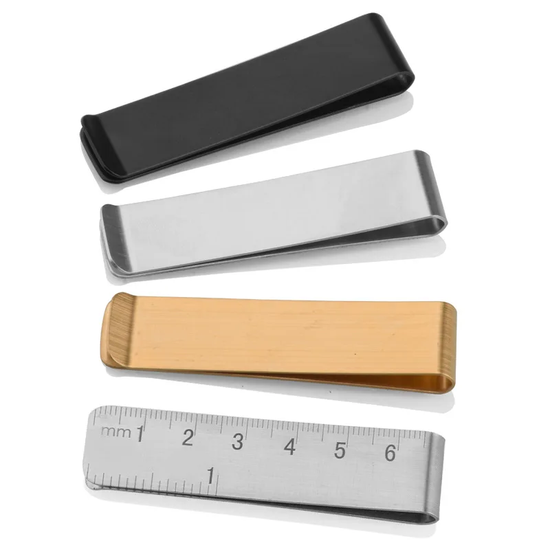 Высококачественный металлический зажим для денег из нержавеющей стали, модный простой серебряный держатель для долларов, кошелек для мужчин и женщин