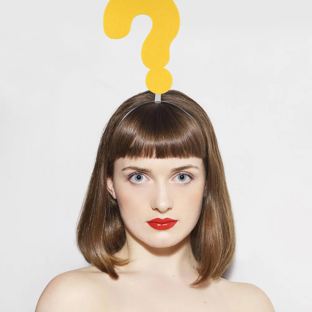 

4Pcs Novelty Party Headband Question Exclamation Mark Hair Hoop Fun Photo Prop for Birthday Halloween Wedding Cosplay Hair