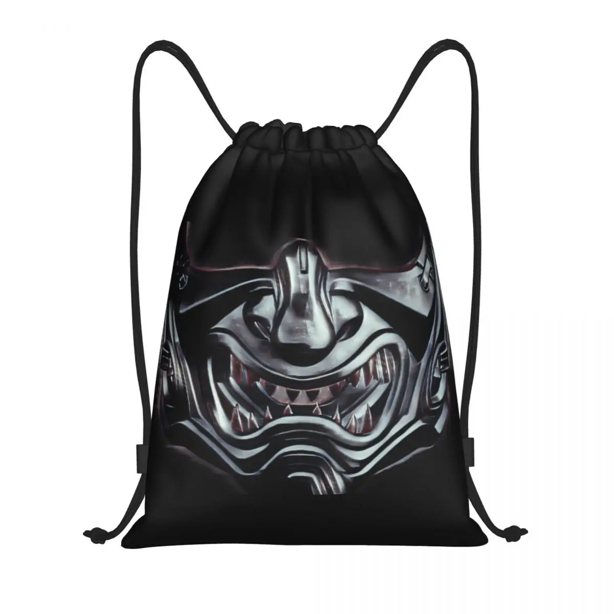 Japanese Ninja Samurai Warrior Drawstring Backpack Women Men Gym Sport Sackpack Foldable Monster Hannya Tattoo Shopping Bag Sack