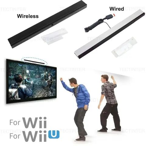 Wireless/Wired Sensor Remote Bar For Wii Receiver Sensor Bar For Nintendo Wii Infrared IR Signal Ray Sensor Receiver Bar