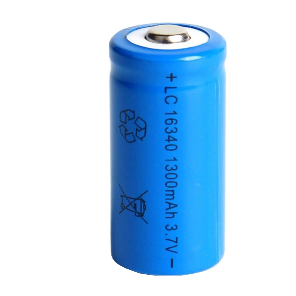 CR123A 16340 Battery 1300mAh 3.7V Li-ion Rechargeable Battery For  LED Flashlight Travel Wall