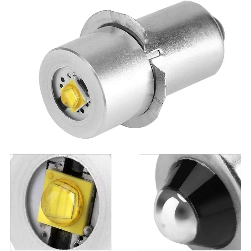 Base DC 4-12V 6-24V High Brightness Long Lasting Flashlight Bulbs 5W LED Replacement Bulbs for Maglite Flashlight P13.5S view 2