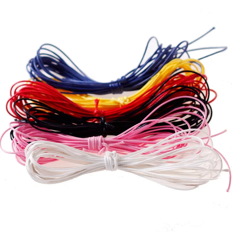 1.0mm Round Waxed Polyester Cord Bracelet Cord Wax Coated String for Bracelets Waxed Thread for Jewelry Making 4m for Each Color