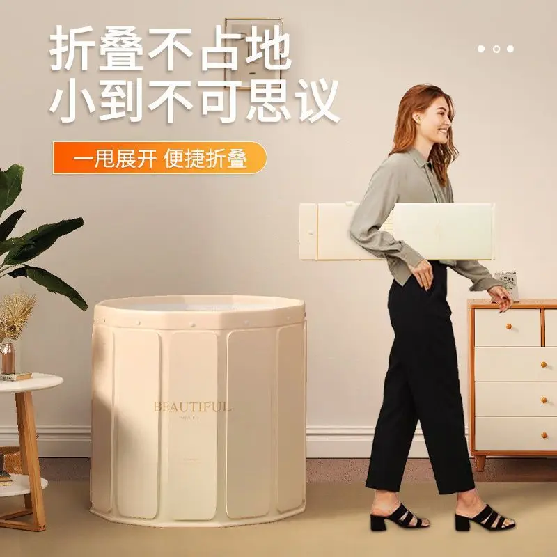Foldable Bath Bucket No Installation Needed Full Body Thickened Household Bath Bucket