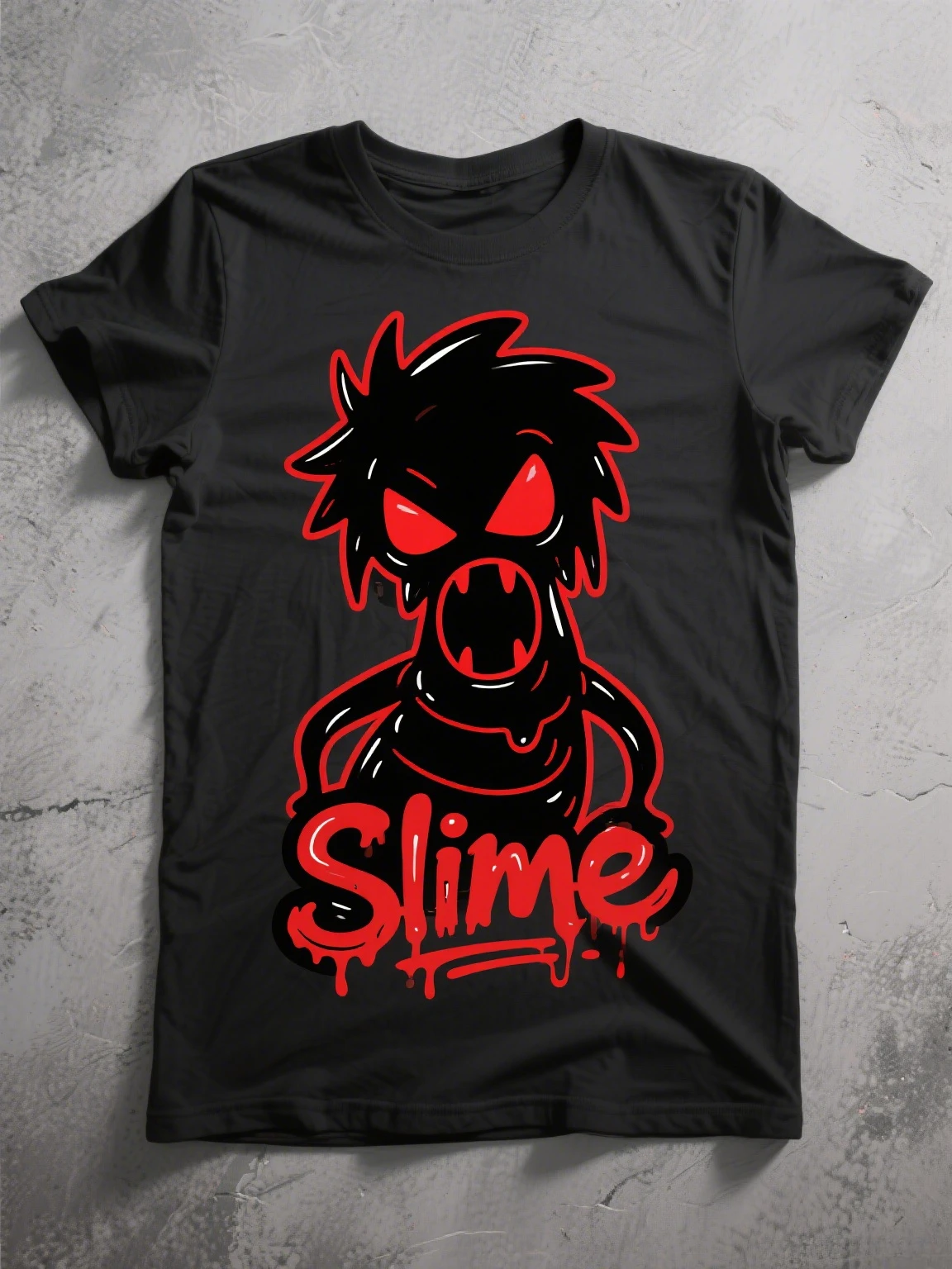 

Gothic Dark Harajuku Tee: “Don’t Starve” Slime Monster Print, Pure Cotton Game - Themed Top Versatile Comfortable T-shirt