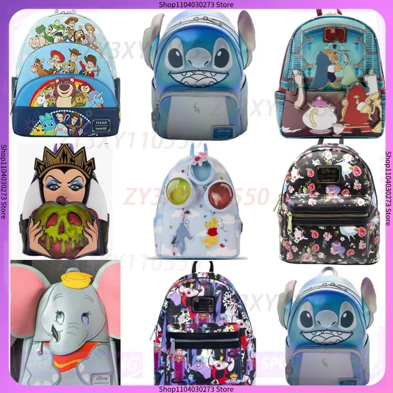 

Снова в школу, сезон Loungefly Stitch, красота и чудовище, милый детский рюкзак с героями мультфильмов, мини-рюкзак для отдыха для девочек, подарок