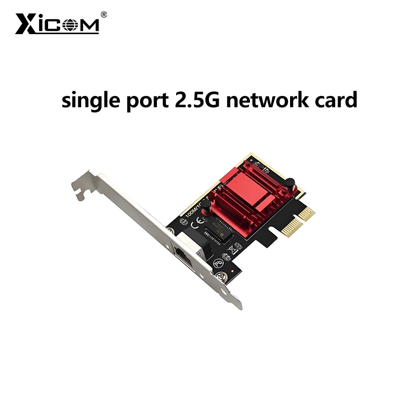 Xicom 100M/1G/2.5G PCI-E To RJ45 Network Card RTL8125B Ethernet PCI Express Network Card 2.5G Ethernet Wired LAN  LAN Controller