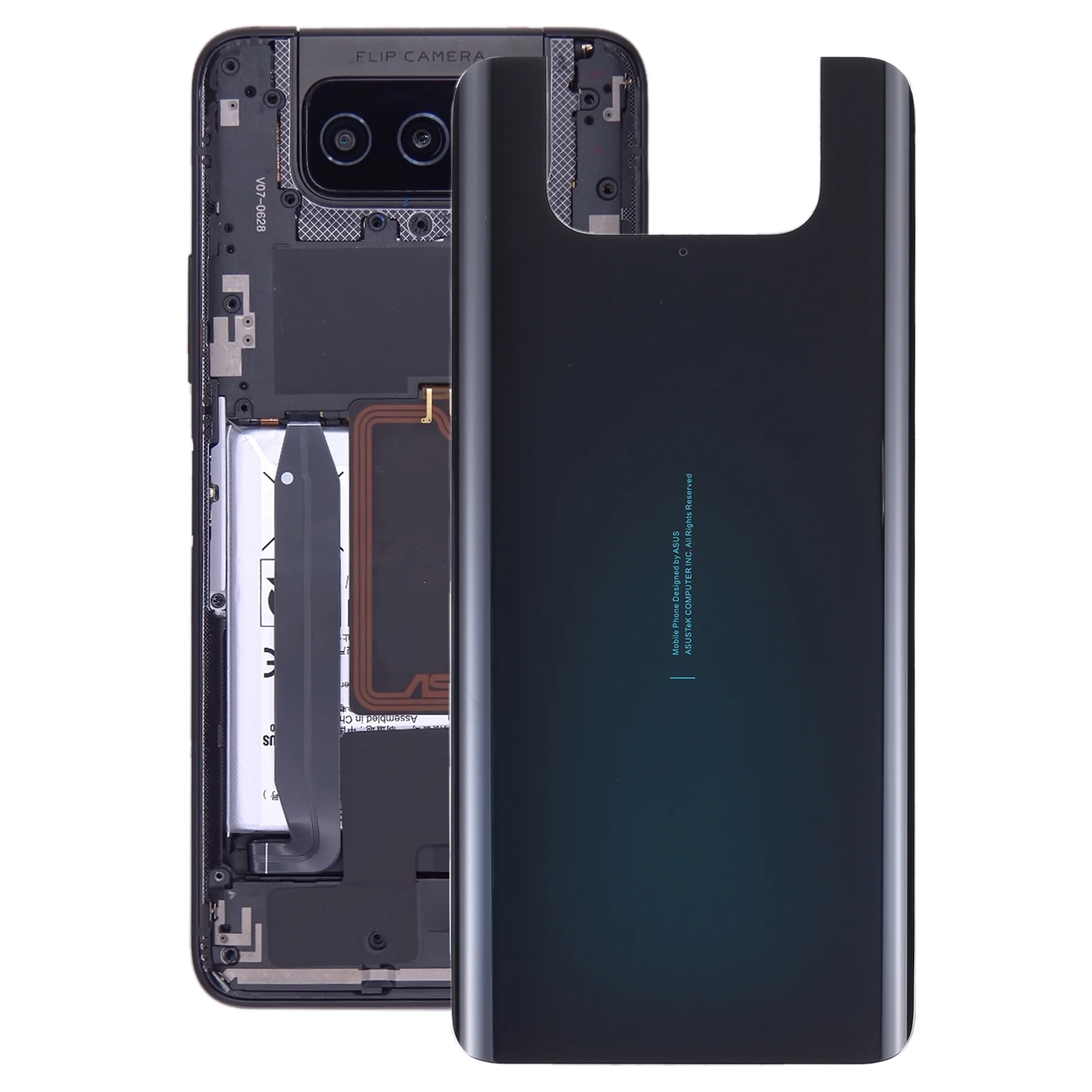 

Glass Battery Back Cover for Asus Zenfone 7 ZS670KS / Asus Zenfone 7 Pro ZS671KS Phone Rear Housing Case Replacement