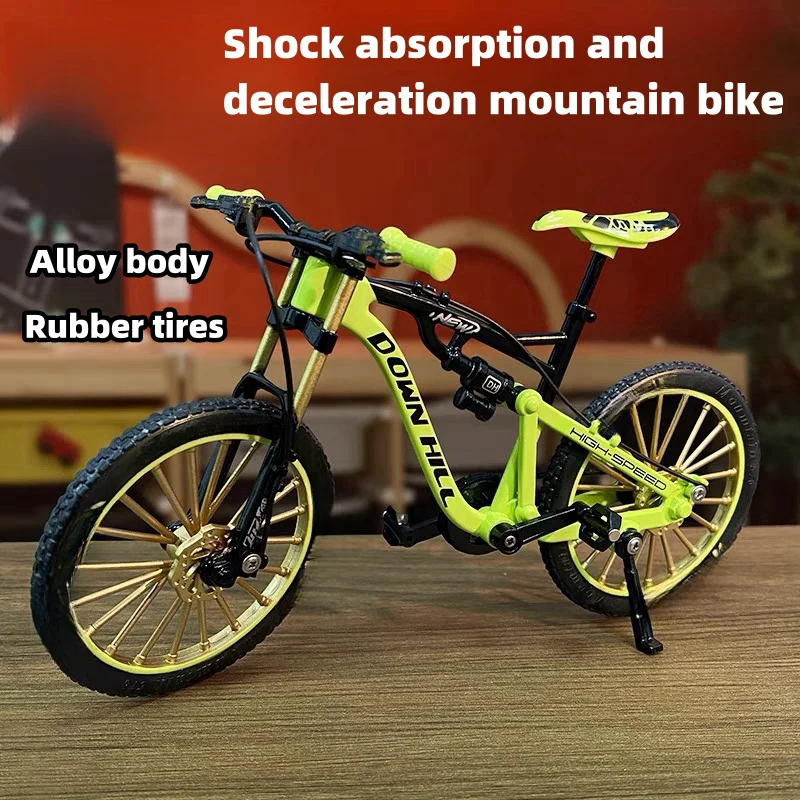 1/8 Mini Alloy Bicycle Diecast Model Metal Racing Finger Mountain Bike Pocket Portable Simulation Collection Toys for children