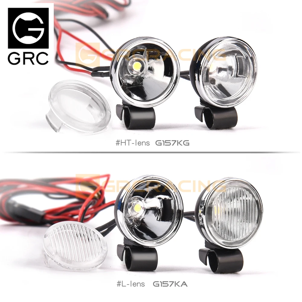 2Pcs 20mm LED Round Spotlight Off-Road Lights Headlight for 1/10 RC Crawler Car Traxxas TRX4 Defender AXIAL SCX10 D90 RC4WD Part