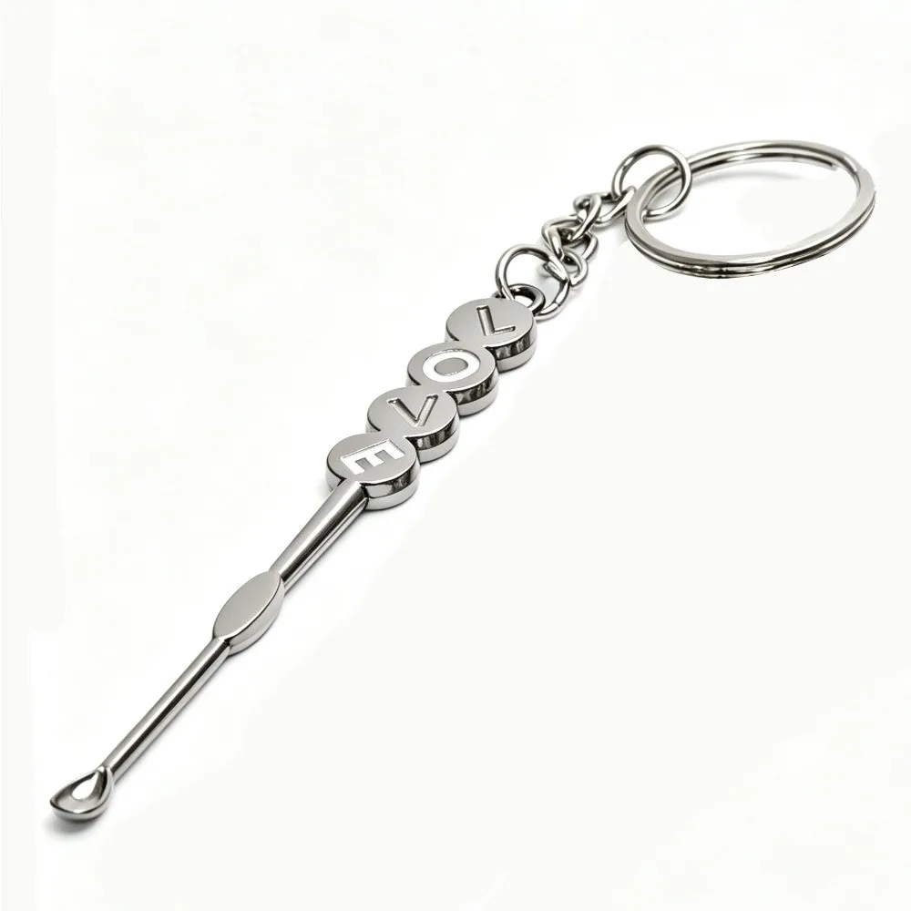 LOVE Style Mini Spade Oil Spoon With Keychain Portable Smoking Accessory Outdoor Kitchen Gadget Holiday Gift view 4