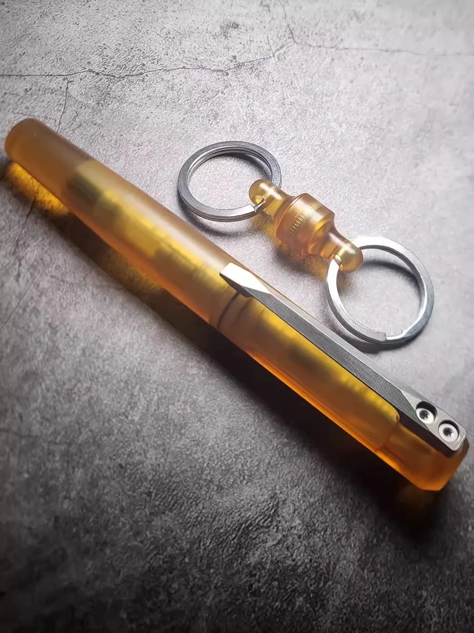 Imagem -03 - Duplo Quick Release Edc Key Ring Ultrem Pei pc Spring pc