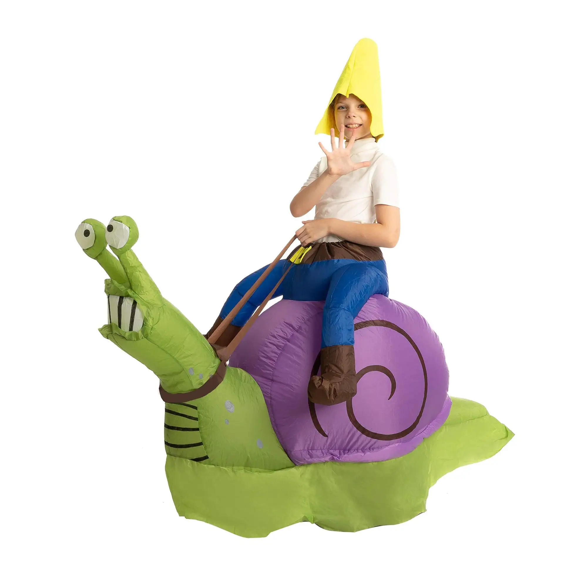 Halloween Funny Inflatable Ride Snail Costume Animal Cosplay Suit Suitable For Adult And Child Carnival Party Air Blow-up Suits