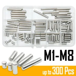 A2 304 Stainless Steel Dowel Pin Kit M2 M2.5 M3 M4 M5 M6 M8 Cylindrical Pins Locating Dowel Fixed Shaft Solid Lock Pin Rod GB119