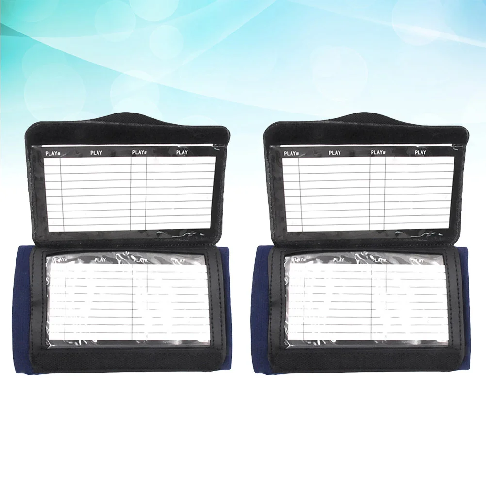 2 Pcs Wristbands Pro Football Armband Playbook Coaching Board Clipboard Basketball Whiteboard Baseball