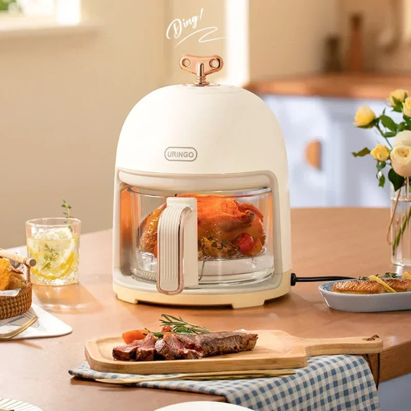 Freidora de aire eléctrica para el hogar, cristal de vapor visual transparente, multifunción, nuevo