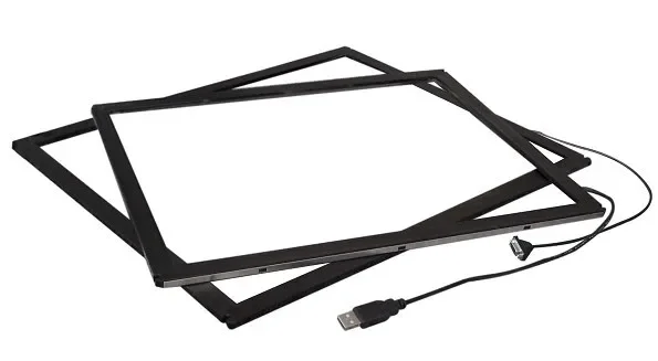 Analyste de cadre de panneau d'écran tactile, étanche, sans zone ennemi, LCD, LED, IR, 32 pouces