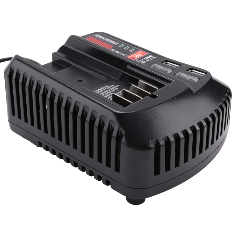 For CRAFTSMAN 20V 2A Li-Ion Battery Charger CMCB102 Rechargeable Power Tool Lithium Battery Charger Dual USB