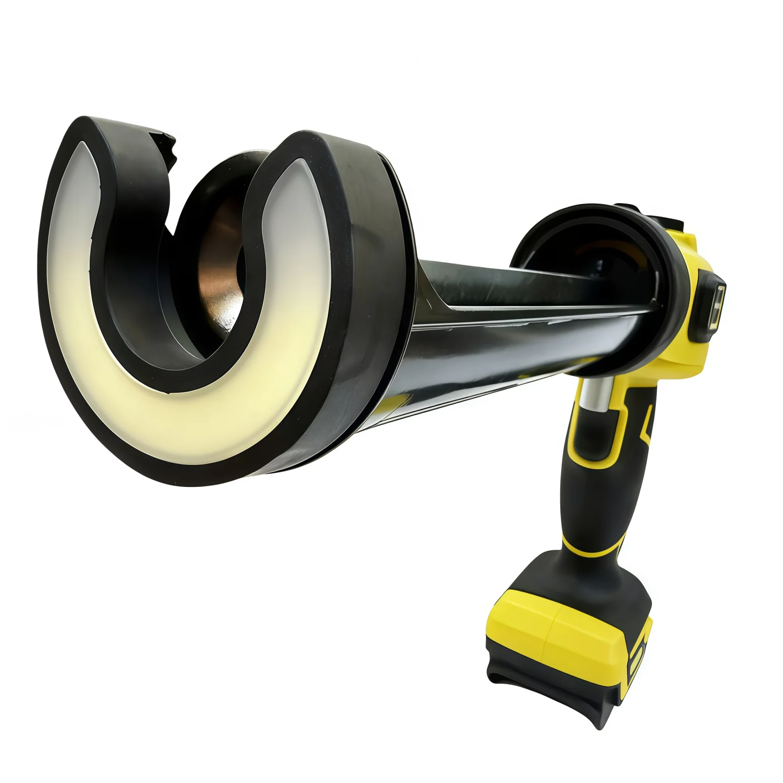 High-Power Cordless Caulking Gun Fits DeWALT 18V Battery - Stepless Speed Change, LED Work Light, Anti-Drip Design