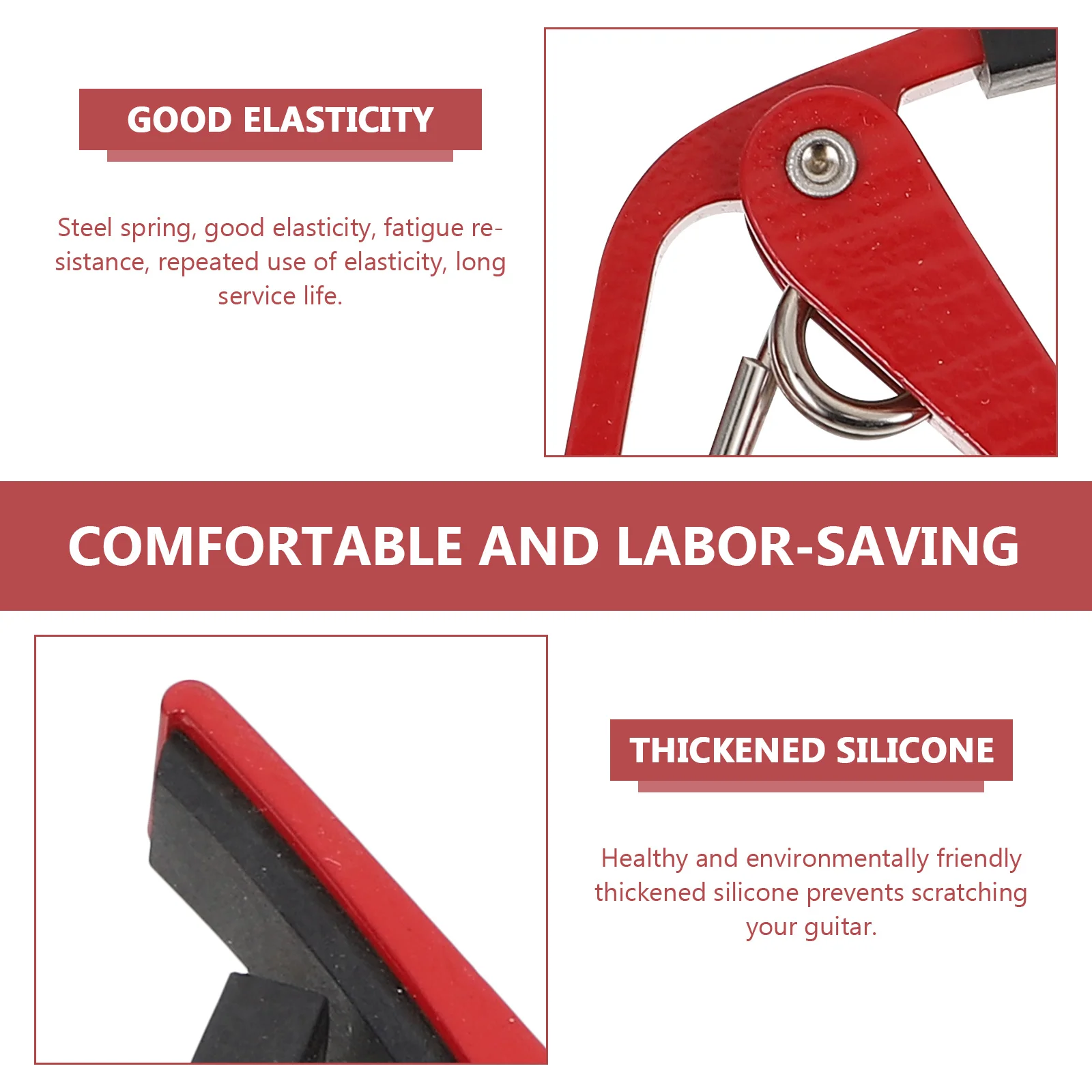 

2Pcs Aluminum Alloy Guitar Capo Professional Quick-Slide Tuner for Acoustic Electric Ukulele Banjo Folk Guitar Accessory Tone