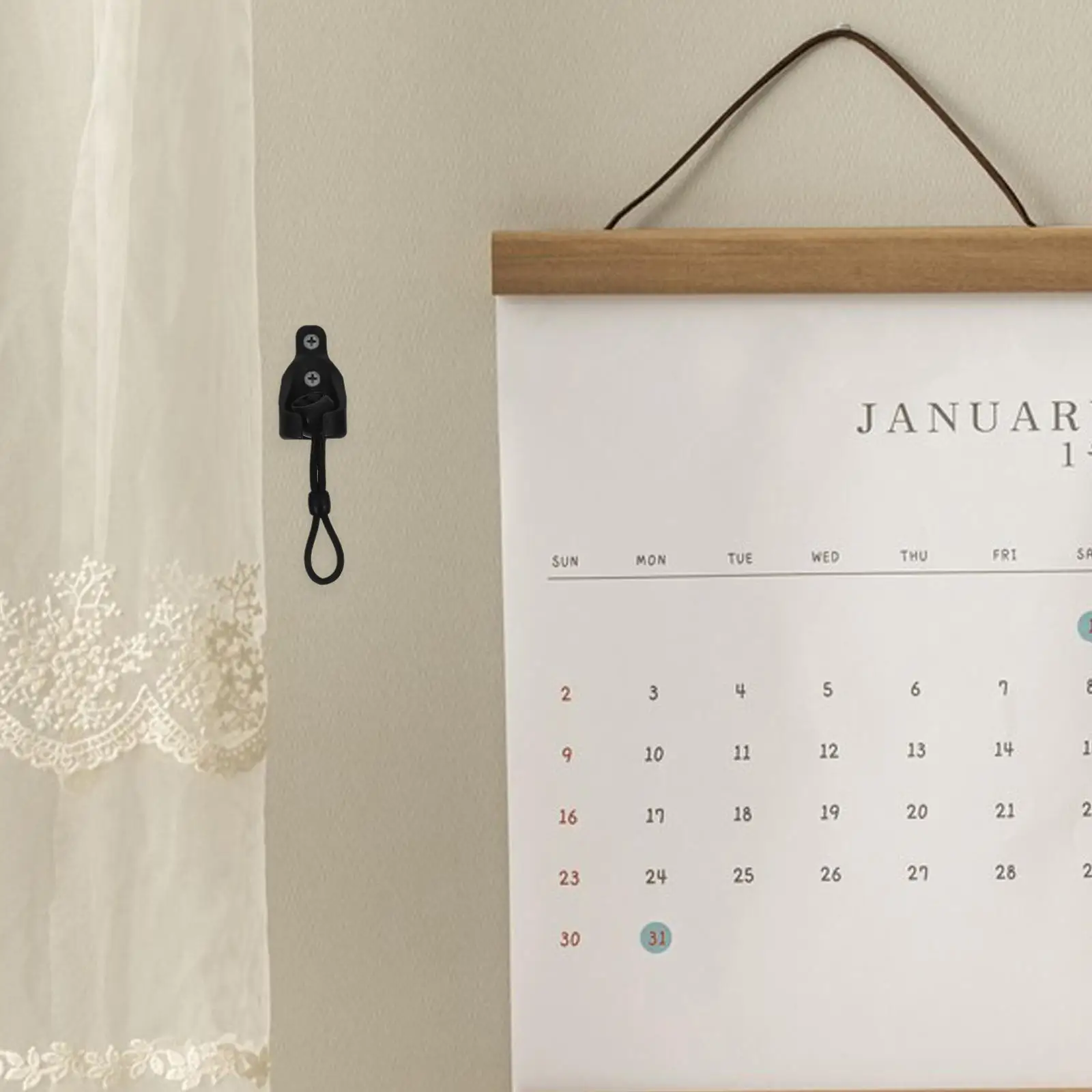 2 مجموعة البلاستيك الأسود بنجي التعادل ل أعمى يندبروف حبل مشبك حبل مرن السنانير استبدال تصاعد قوس الستائر الدوارة