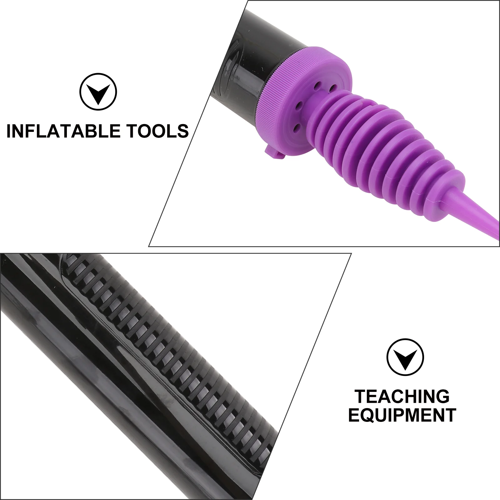 

2 Pcs Portable Balloon Inflator Hand Manual Inflator Swim Ring Pump Air Inflator For Party Home Shop Long and Round Balloon (Pur