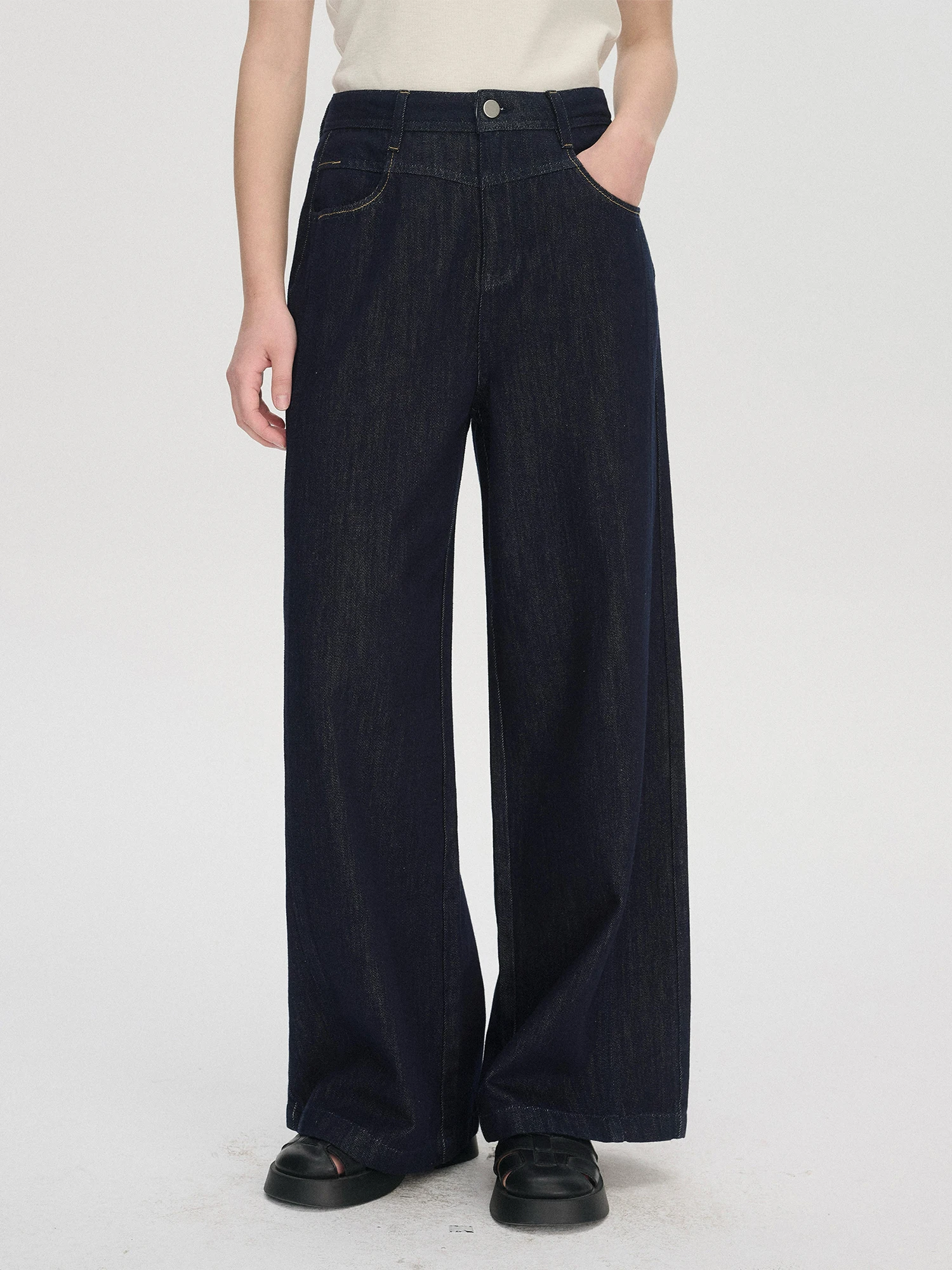 

Enroute Straight Leg Jeans High Waist Denim Pants Color Spring Fashion Girls Active Dyeing Original Cow Collision Line