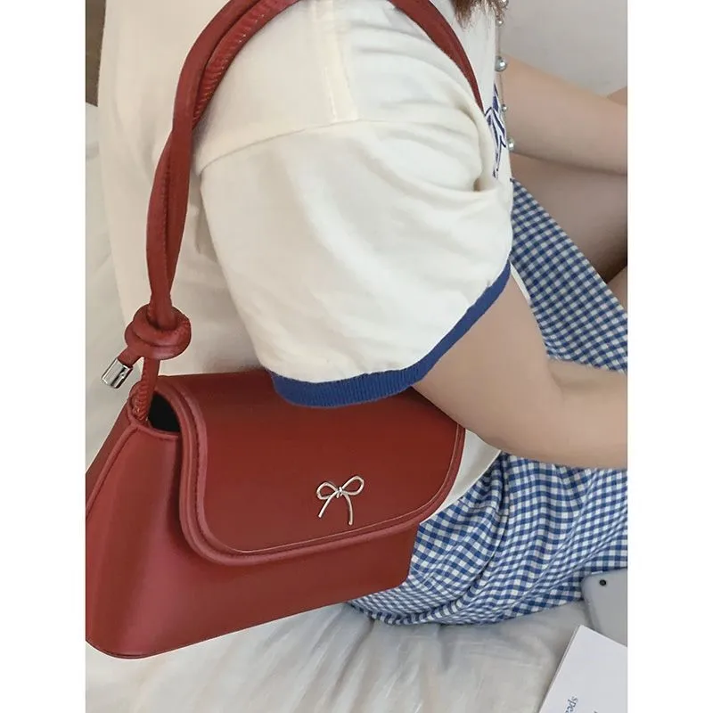 JIAERDI Harajuku Blue Underarm Bag Purse Women Hot Girls Sweet Cute Leather Baguette Bags Female Vintage Y2k Messenger Bag Chic