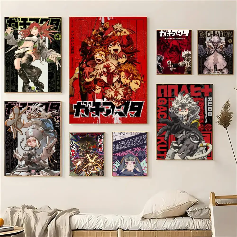 Gachiakuta Anime Character Canvas Poster Self-adhesive Living Room Bedroom Party Bar Decor Moisture-proof Fade-resistant HD
