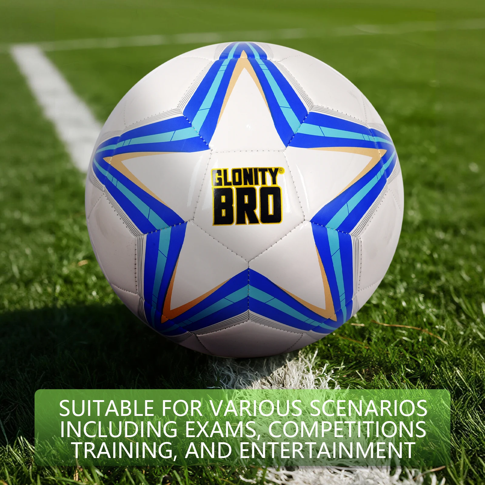 Soccer Ball Official Size 5 Wear-resistant Training Match Football Indoor Outdoor For Kids ,Youth And Adults High Quality