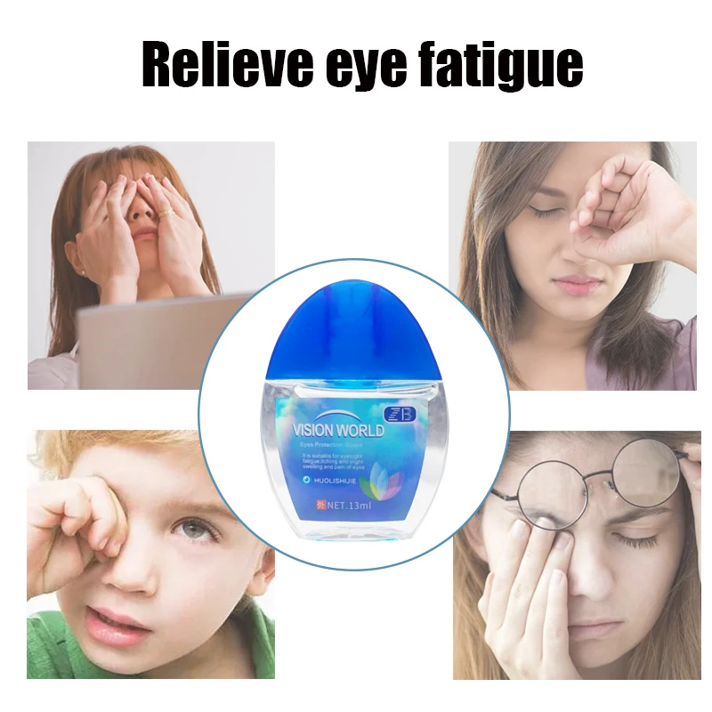 13ml Natural Eye Drops Dry Moisturizing Products Dressing Relieves Eyes Clean Anti-Itchy Removal Fatigue Eyes Health Care Liquid