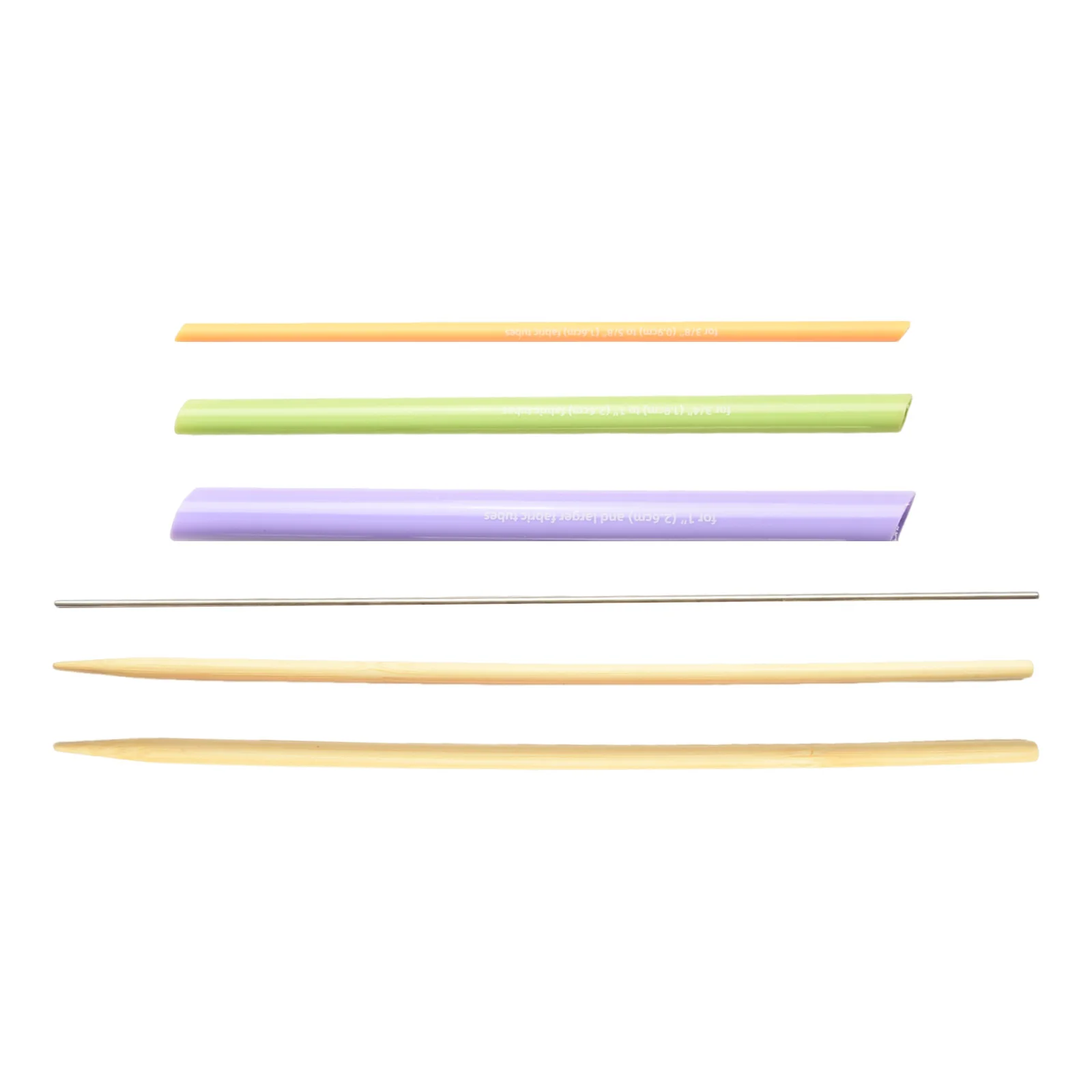 Quick Turn Fabric Set Includes 3 Cylinder Sizes 3/16 inch 3/8 inch 1/2 inch for Turning Fabric Tubes For Sewing Craft Home DIY