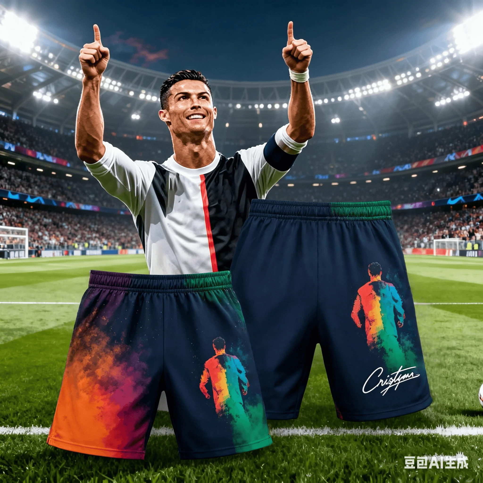 Football King Cristiano Ronaldo No. 7 Legendary Shorts! Must-have Sports and Casual Pants for Adult and Child Fans